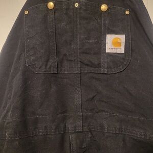 Carhartt Black Overalls with Gold Accents Size 55x32